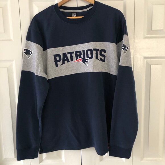 New England Patriots Crewneck NFL Team Apparel Sweatshirt - Size XL - Blue/Grey - Picture 10 of 13